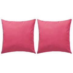 vidaXL aiapadjad 2 tk, 60 x 60 cm, roosa цена и информация | Декоративные подушки и наволочки | kaup24.ee