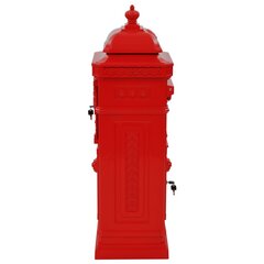 vidaXL sambakujuline vanaaegne postkast, roostekindel, punane hind ja info | Postkastid, majade numbrid | kaup24.ee