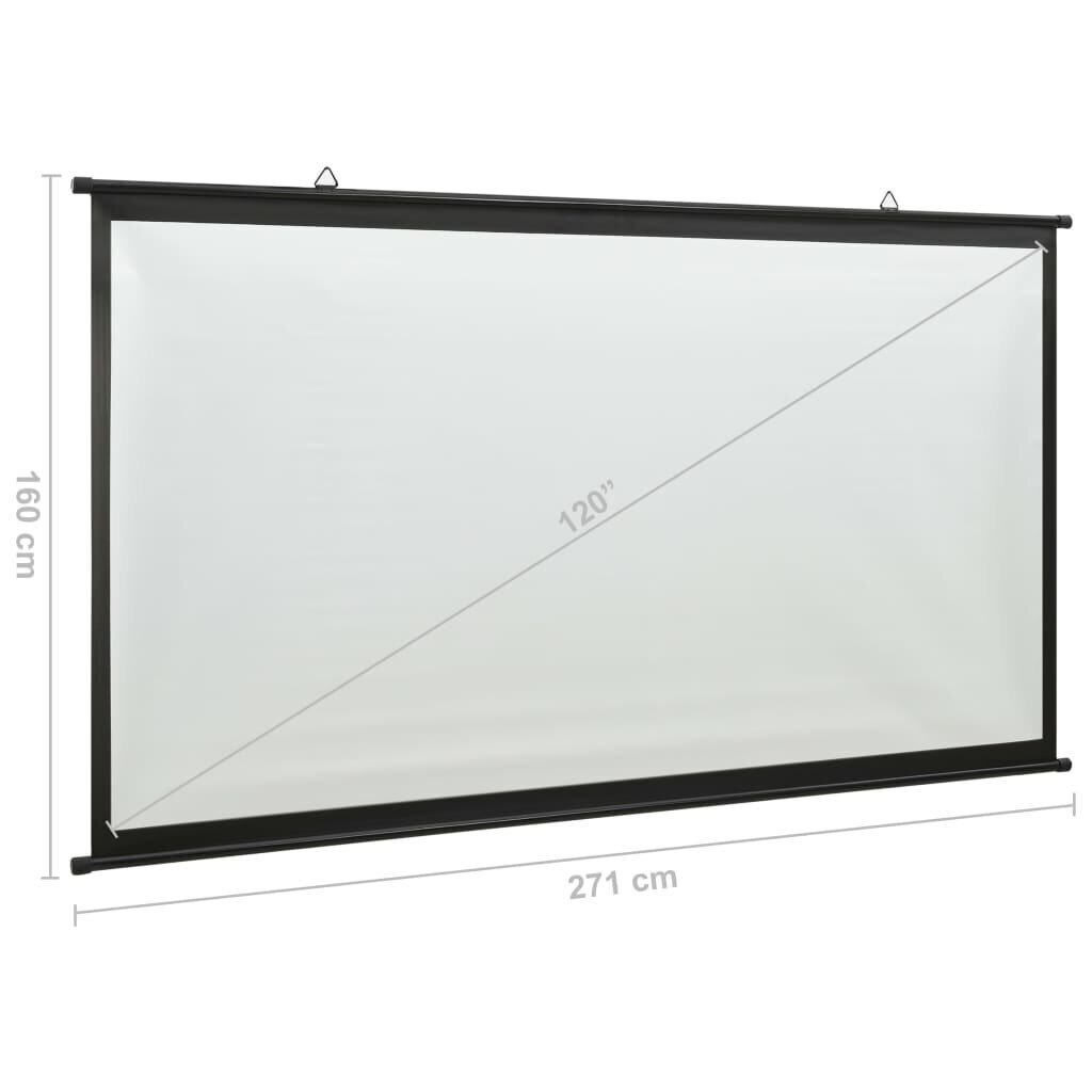 vidaXL projektoriekraan, 120" 16:9 цена и информация | Projektori ekraanid | kaup24.ee