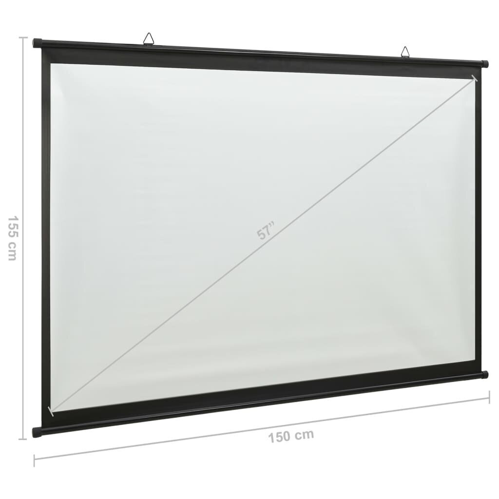 vidaXL projektoriekraan, 57" 1:1 hind ja info | Projektori ekraanid | kaup24.ee