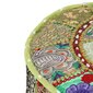 vidaXL lapitehnikas ümmargune tumba, puuvill, 40 x 20 cm, roheline hind ja info | Kott-toolid, tumbad, järid | kaup24.ee