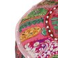 vidaXL lapitehnikas ümmargune tumba, puuvill, 40 x 20 cm, roosa hind ja info | Kott-toolid, tumbad, järid | kaup24.ee