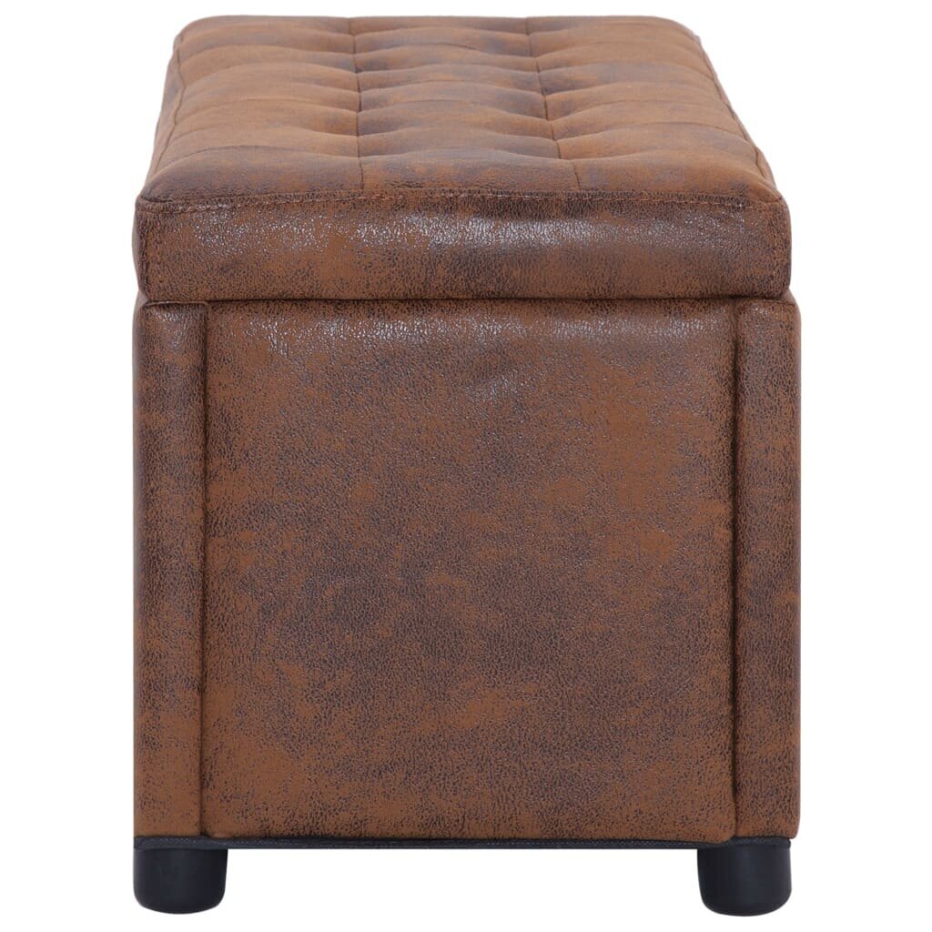 vidaXL hoiutumba 87,5 cm, pruun, kunstseemisnahk hind ja info | Kott-toolid, tumbad, järid | kaup24.ee