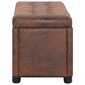 vidaXL hoiutumba 87,5 cm, pruun, kunstseemisnahk hind ja info | Kott-toolid, tumbad, järid | kaup24.ee