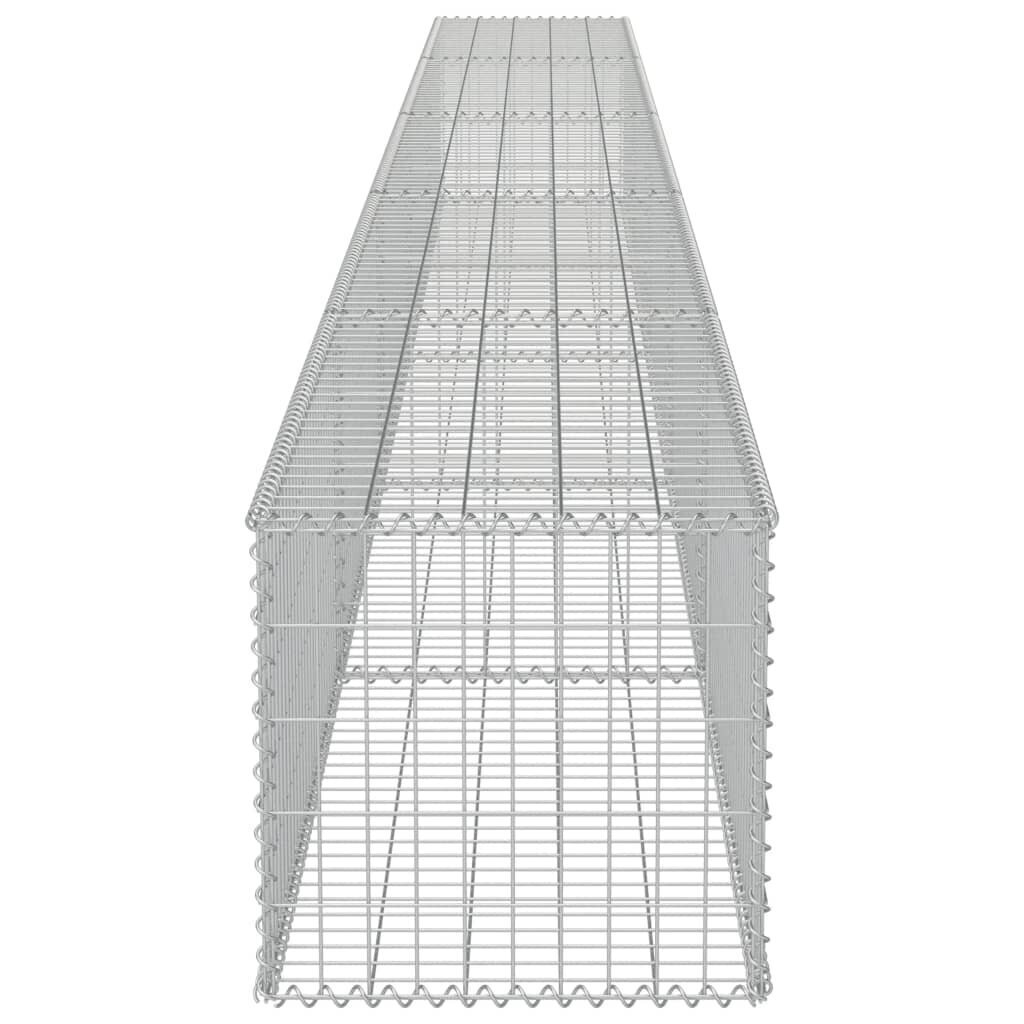 vidaXL kattega gabioonsein, tsingitud teras, 600 x 50 x 50 cm цена и информация | Aiad ja tarvikud | kaup24.ee