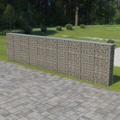 vidaXL kattega gabioonsein, tsingitud teras, 600 x 30 x 150 cm hind ja info | Aiad ja tarvikud | kaup24.ee