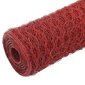 vidaXL kanade traataed, teras PVC kattega, 25 x 1,2 m, punane цена и информация | Aiad ja tarvikud | kaup24.ee