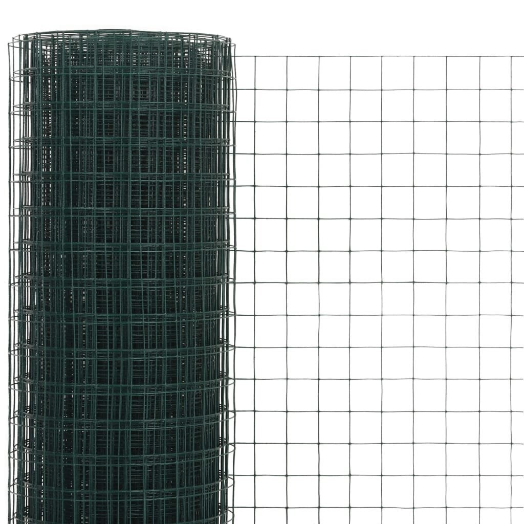 vidaXL kanade traataed, teras PVC kattega, 10 x 0,5 m, roheline hind ja info | Aiad ja tarvikud | kaup24.ee