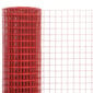 vidaXL kanade traataed teras, PVC kattega 25 x 0,5 m, punane hind ja info | Aiad ja tarvikud | kaup24.ee