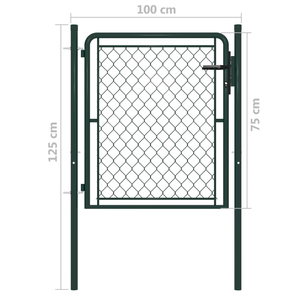 vidaXL aiavärav, teras, 100 x 75 cm, roheline hind ja info | Aiad ja tarvikud | kaup24.ee