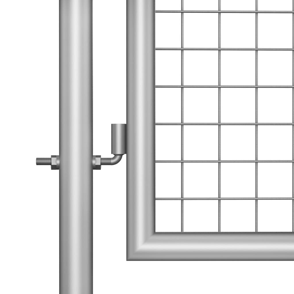 vidaXL aiavärav, tsingitud teras, 105 x 150 cm, hõbedane hind ja info | Aiad ja tarvikud | kaup24.ee