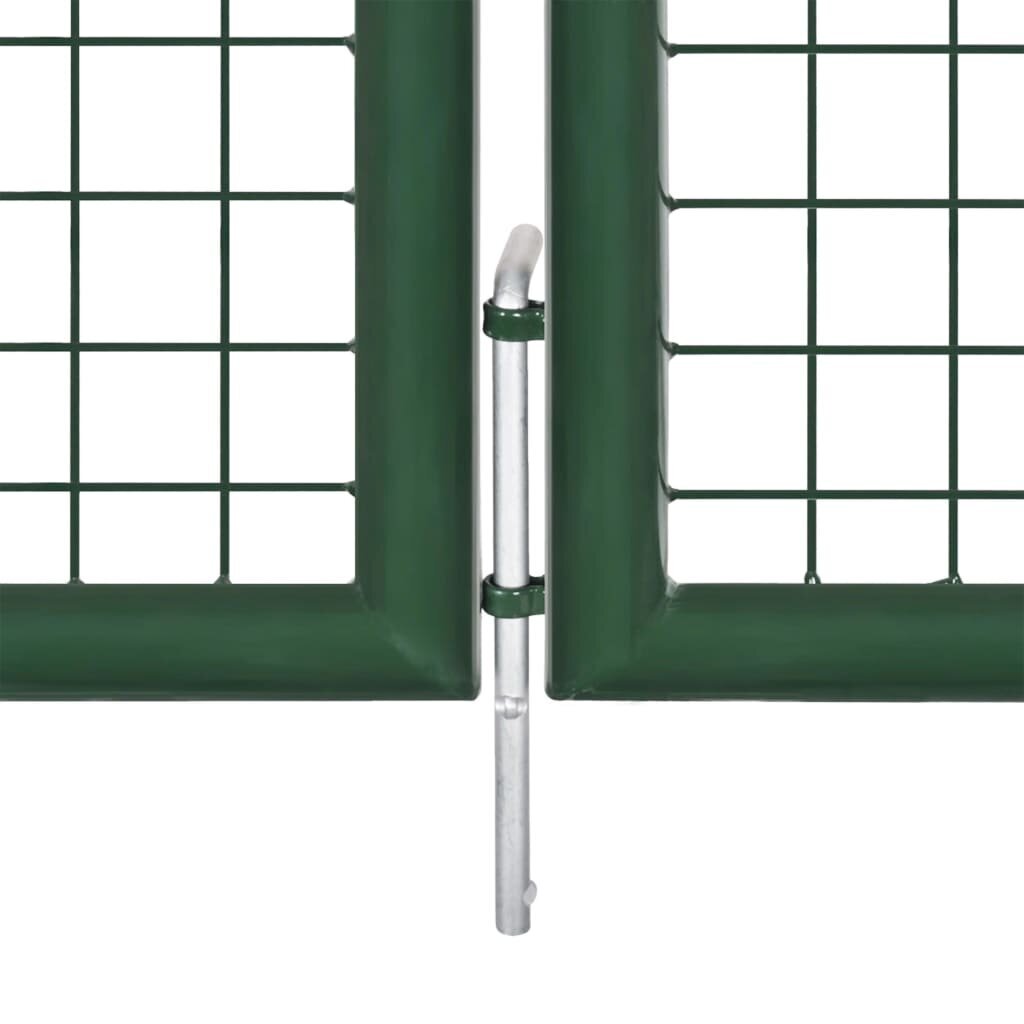 vidaXL võrkaia värav, teras, 400 x 125 cm, roheline цена и информация | Aiad ja tarvikud | kaup24.ee