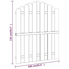 vidaXL aiavärav, immutatud männipuit, 100 x 125 cm цена и информация | Заборы и принадлежности к ним | kaup24.ee