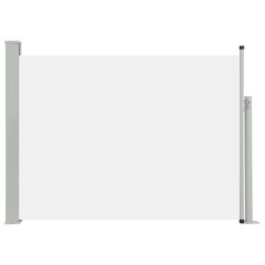 vidaXL lahtitõmmatav terrassi külgsein, 100 x 500 cm, kreemjasvalge hind ja info | Aiad ja tarvikud | kaup24.ee
