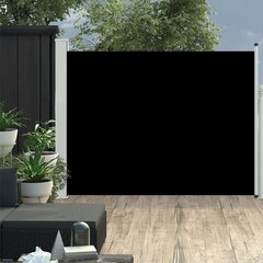 vidaXL lahtitõmmatav terrassi külgsein, 140 x 500 cm, must цена и информация | Заборы и принадлежности к ним | kaup24.ee