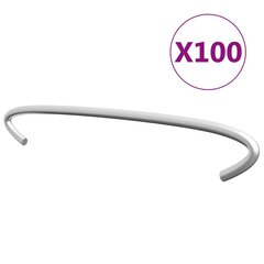 vidaXL gabiooni konksud 100 tk, tsingitud teras 15 cm цена и информация | Заборы и принадлежности к ним | kaup24.ee