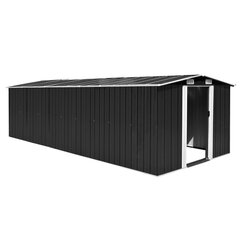 vidaXL aiakuur 257 x 580 x 181 cm metallist, antratsiit цена и информация | Садовые сараи, дровницы | kaup24.ee