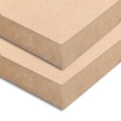 vidaXL MDF-plaat 2 tk ruudukujuline 60 x 60 cm 25 mm цена и информация | Другие принадлежности для мебели | kaup24.ee