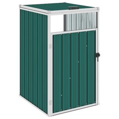 vidaXL prügikastikuur, roheline, 72 x 81 x 121 cm teras цена и информация | Уличные контейнеры, контейнеры для компоста | kaup24.ee