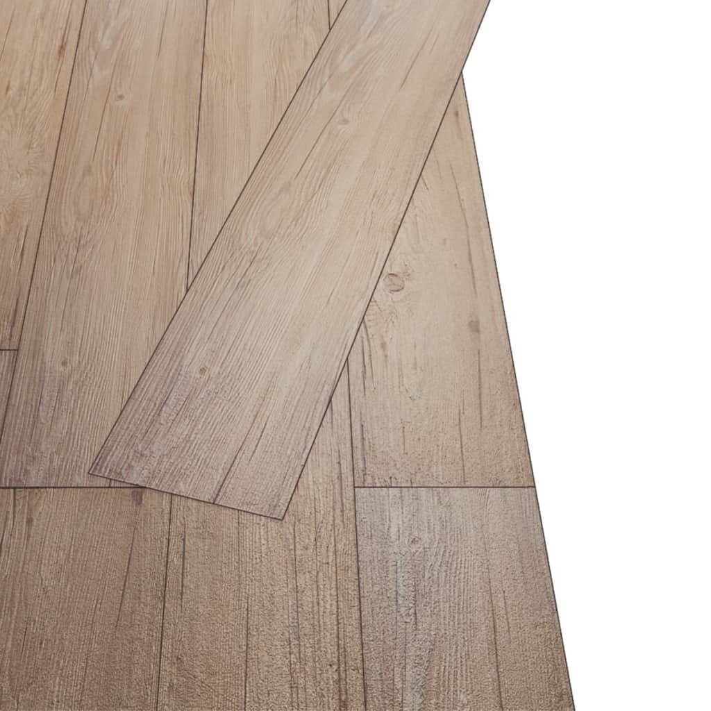 vidaXL iseliimuvad PVC-põrandaplaadid 5,02 m², 2 mm pruun tamm hind ja info | Laminaatparkett | kaup24.ee
