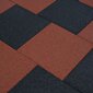 vidaXL põrandakaitsematid, 18 tk, kumm, 50 x 50 x 3 cm, punane цена и информация | Terrassipõrandad | kaup24.ee