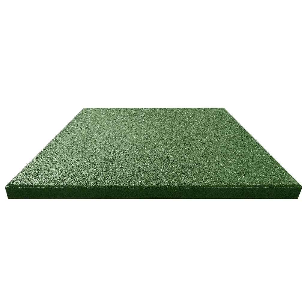 vidaXL põrandakaitsematid, 18 tk, kumm, 50 x 50 x 3 cm, roheline hind ja info | Terrassipõrandad | kaup24.ee