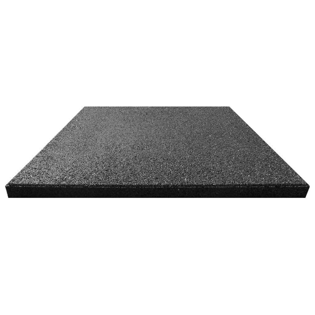 vidaXL põrandakaitsematid, 6 tk, kumm, 50 x 50 x 3 cm, must цена и информация | Terrassipõrandad | kaup24.ee