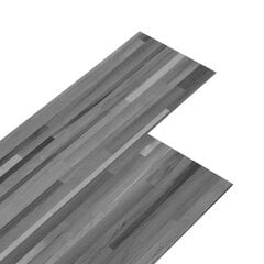 vidaXL PVC-st põrandalauad 5,02 m², 2 mm, iseliimuv, triibuline hall цена и информация | Террасный пол | kaup24.ee