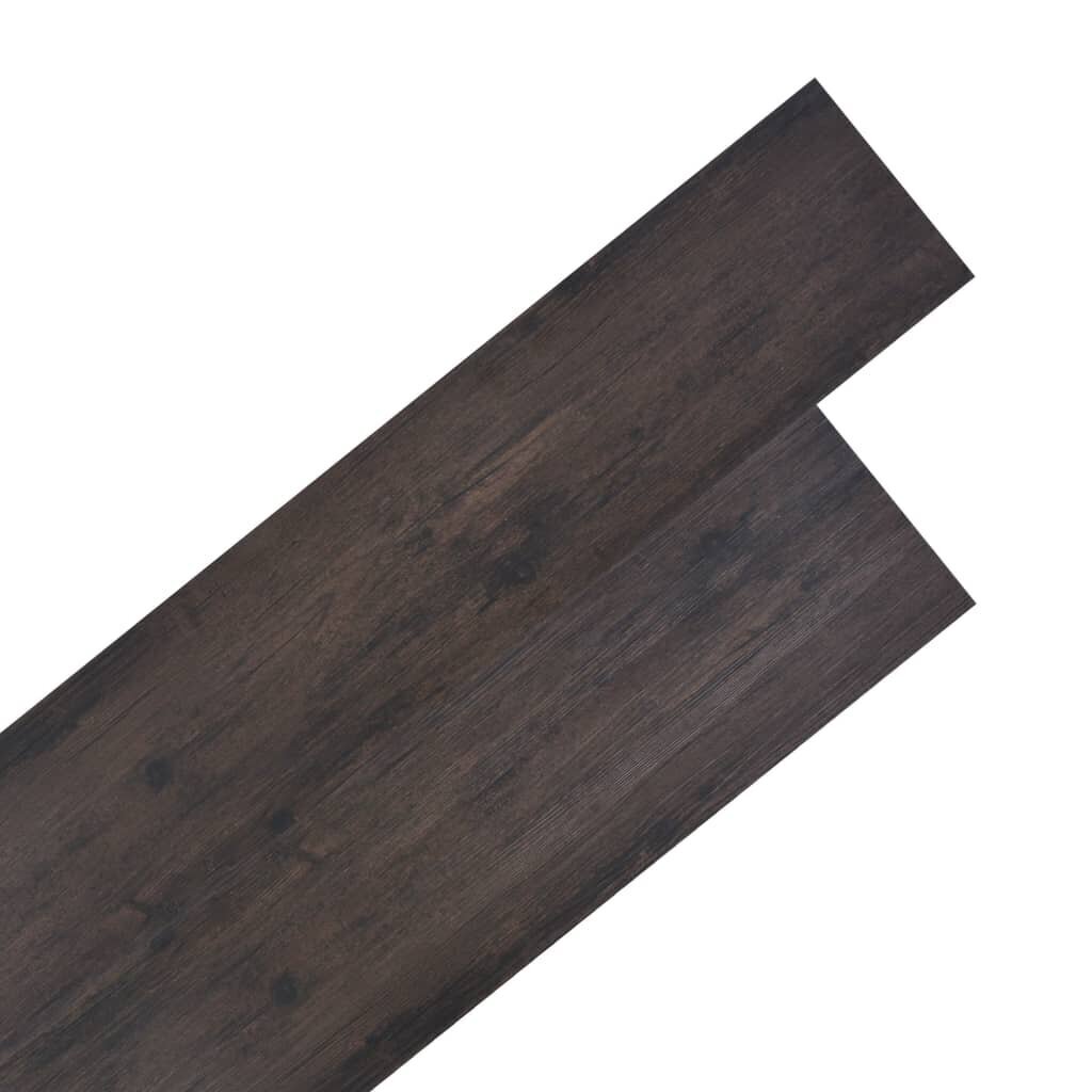 vidaXL PVC põrandalauad 5,26 m², 2 mm tumehall tamm hind ja info | Terrassipõrandad | kaup24.ee