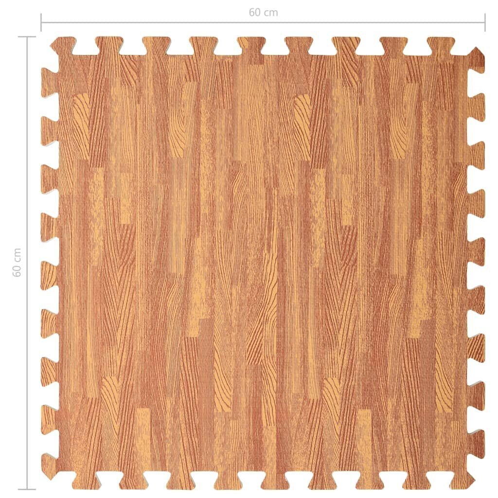 vidaXL põrandamatid 12 tk puidukiud 4,32 ㎡ EVA-vaht hind ja info | Terrassipõrandad | kaup24.ee