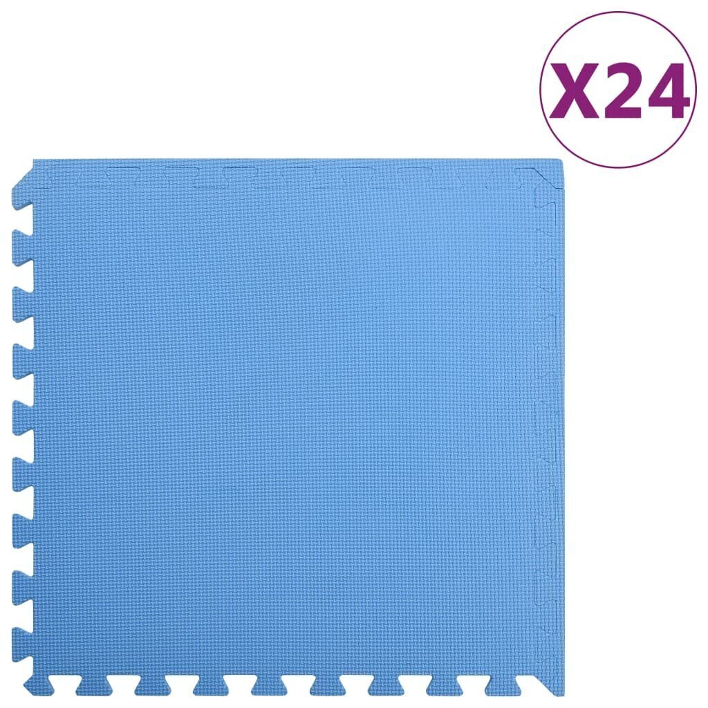 vidaXL põrandamatid 24 tk 8,64 ㎡ EVA-vaht, sinine hind ja info | Terrassipõrandad | kaup24.ee