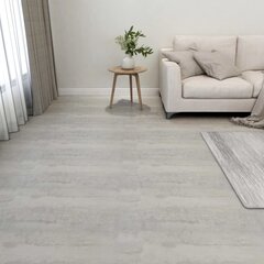 vidaXL iseliimuvad põrandaplaadid 55 tk, PVC, 5,11 m², helehall hind ja info | Terrassipõrandad | kaup24.ee