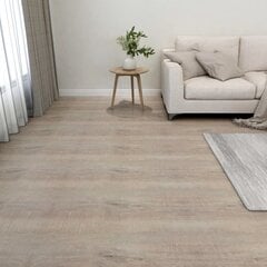 vidaXL iseliimuvad põrandaplaadid 55 tk, PVC, 5,11 m², pruunikashall hind ja info | Terrassipõrandad | kaup24.ee