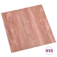 vidaXL iseliimuvad põrandaplaadid 55 tk, PVC, 5,11 m², punane hind ja info | Terrassipõrandad | kaup24.ee
