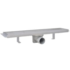 vidaXL lineaarne duši äravoolusüsteem 2 tk 530x140 mm roostevaba teras цена и информация | Душевые сливы | kaup24.ee