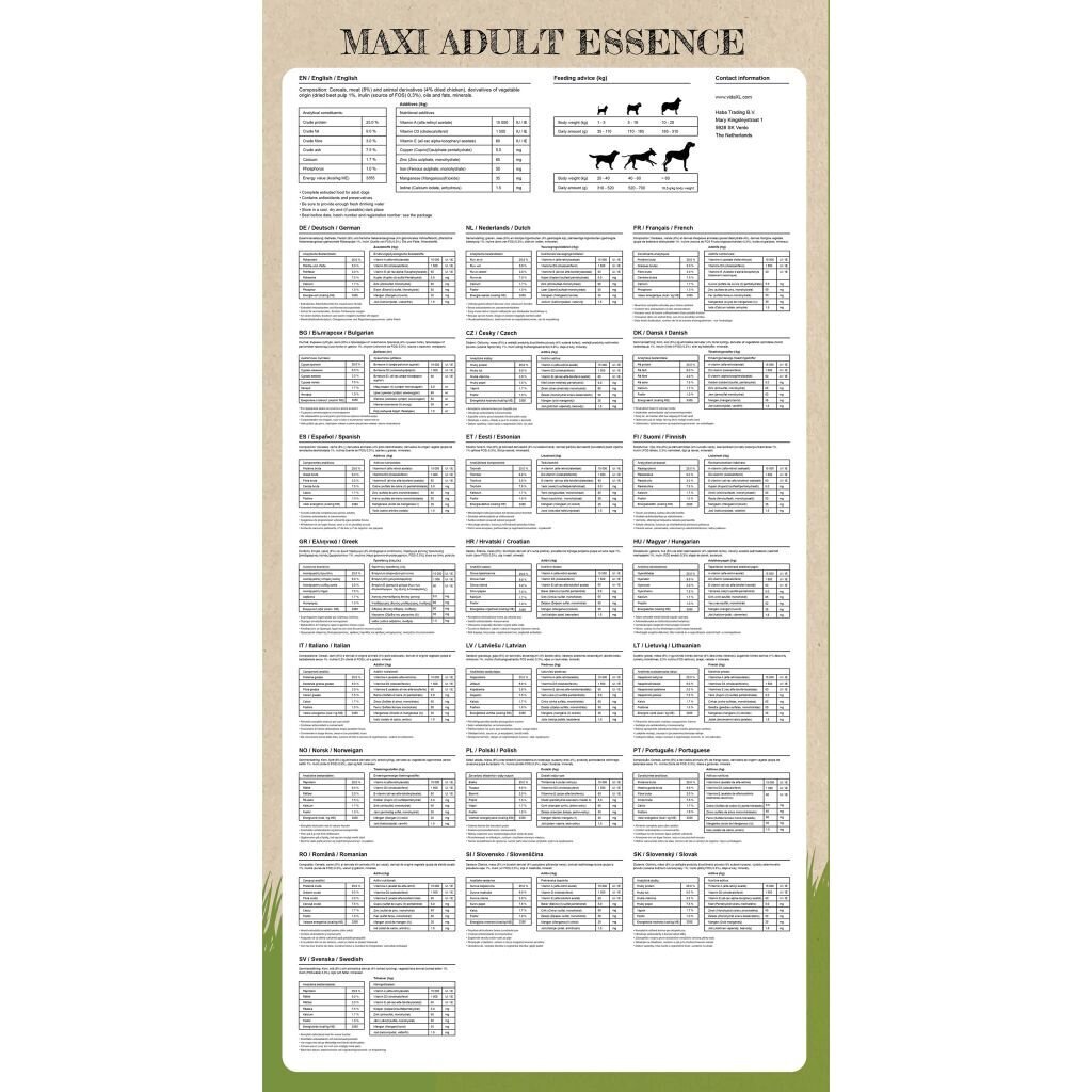 vidaXL koerte kuivtoit Maxi Adult Essence Beef & Chicken, 2 tk 30 kg цена и информация | Kuivtoit koertele | kaup24.ee