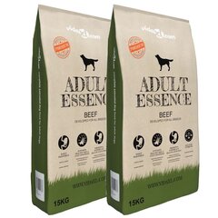 vidaXL Premium koerte kuivtoit Adult Essence Beef 2 tk, 30 kg hind ja info | Kuivtoit koertele | kaup24.ee