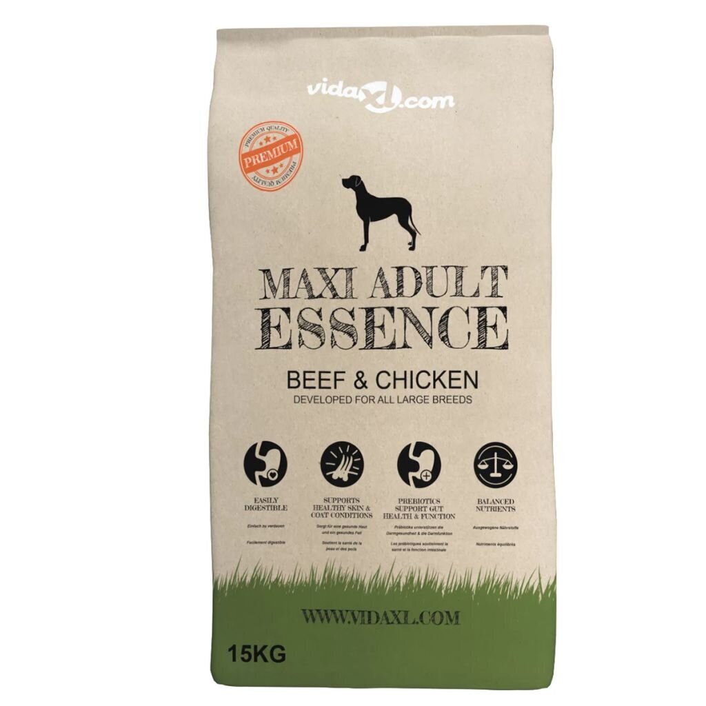 vidaXL Premium koerte kuivtoit Maxi Adult Essence Beef & Chicken 15 kg hind ja info | Kuivtoit koertele | kaup24.ee