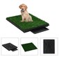 vidaXL koera tualetid 2 tk, alus, roheline kunstmuru 63x50x7 cm hind ja info | Hooldusvahendid loomadele | kaup24.ee