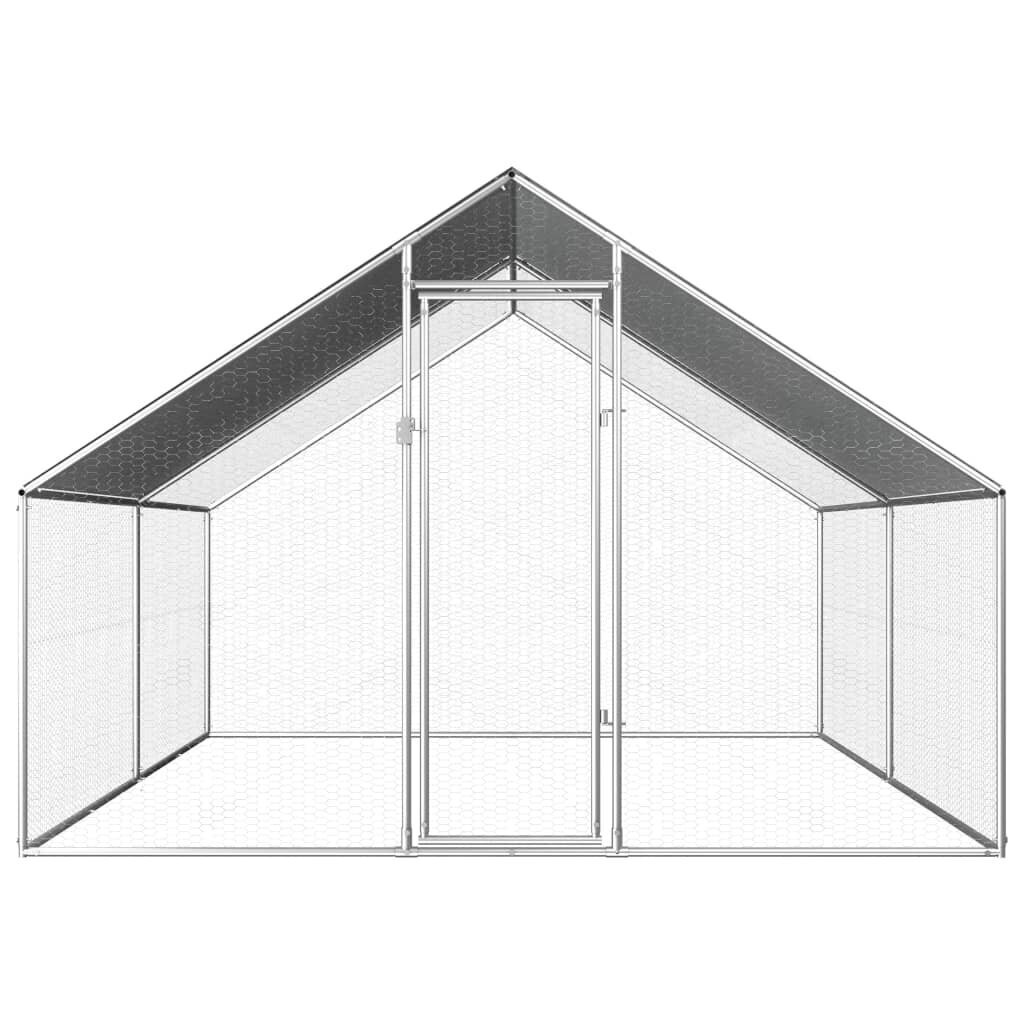 vidaXL kanapuur, 2,75 x 4 x 1,92 m, tsingitud teras hind ja info | Pesakastid, söötjad ja puurid | kaup24.ee