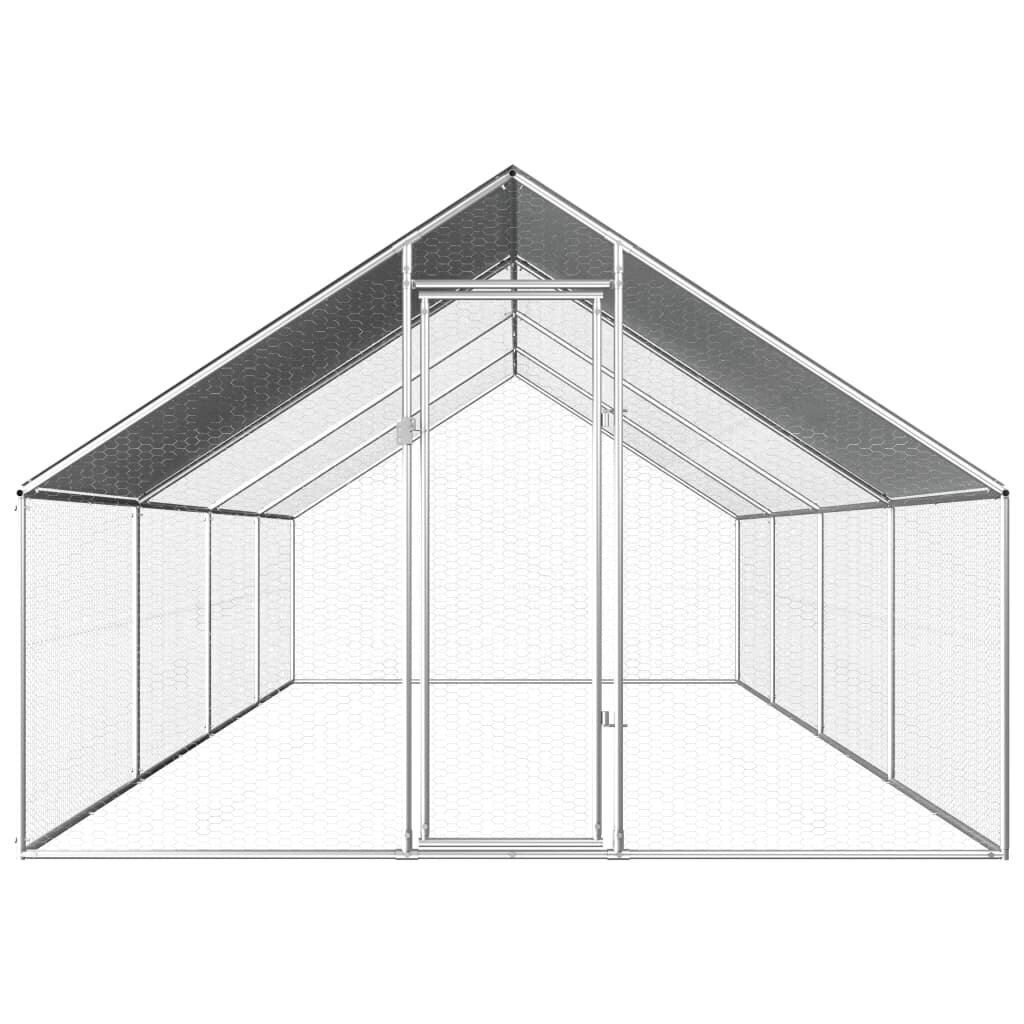 vidaXL kanapuur, 2,75 x 8 x 1,92 m, tsingitud teras цена и информация | Pesakastid, söötjad ja puurid | kaup24.ee