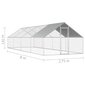 vidaXL kanapuur, 2,75 x 8 x 1,92 m, tsingitud teras hind ja info | Pesakastid, söötjad ja puurid | kaup24.ee