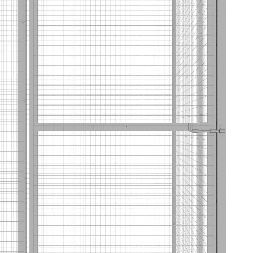 vidaXL kassipuur 3 x 1,5 x 1,5 m tsingitud teras цена и информация | Puurid ja tarvikud väikeloomadele | kaup24.ee