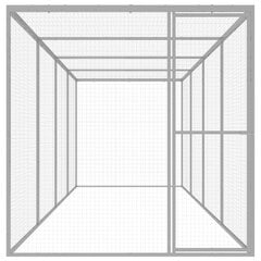 vidaXL kassipuur 6 x 1,5 x 1,5 m tsingitud teras hind ja info | Puurid ja tarvikud väikeloomadele | kaup24.ee