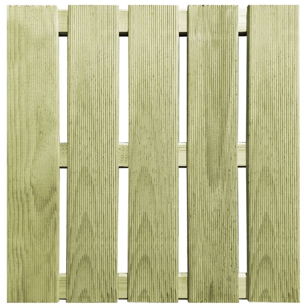 vidaXL 18 tk terrassiplaadid, 50 x 50 cm, puit, roheline hind ja info | Terrassipõrandad | kaup24.ee