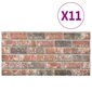 vidaXL 3D-seinapaneelid tumepruuni ja halli tellisedisainiga 11 tk EPS hind ja info | Seinaplaadid | kaup24.ee