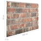 vidaXL 3D-seinapaneelid tumepruuni ja halli tellisedisainiga 11 tk EPS цена и информация | Seinaplaadid | kaup24.ee