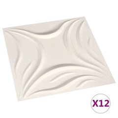 vidaXL 12 seinapaneeli 3D, 0,5 x 0,5 m, 3 m² hind ja info | Seinaplaadid | kaup24.ee