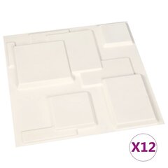 vidaXL 12 seinapaneeli 3D, 0,5 x 0,5 m, 3 m² hind ja info | Seinaplaadid | kaup24.ee