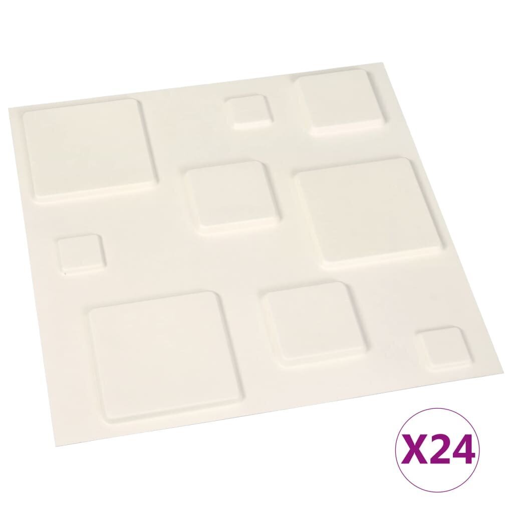 vidaXL 24 seinapaneeli 3D, 0,5 x 0,5 m, 6 m² hind ja info | Seinaplaadid | kaup24.ee